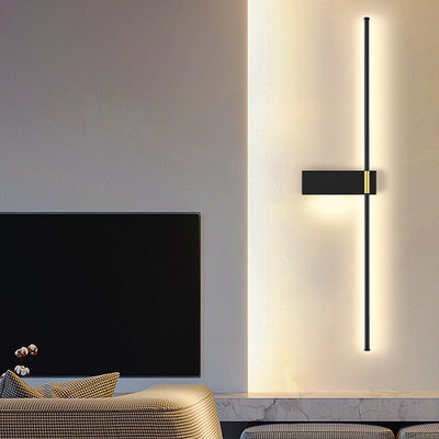Modern Minimalist Long Line Iron Acrylic LED Wall Sconce Lamp
