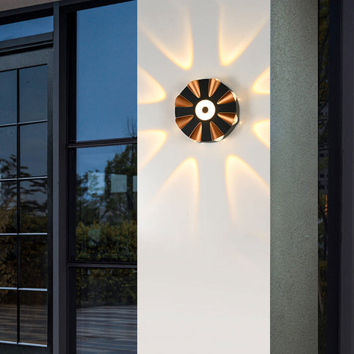 Applique murale LED étanche en aluminium rond moderne et créatif pour l'extérieur 