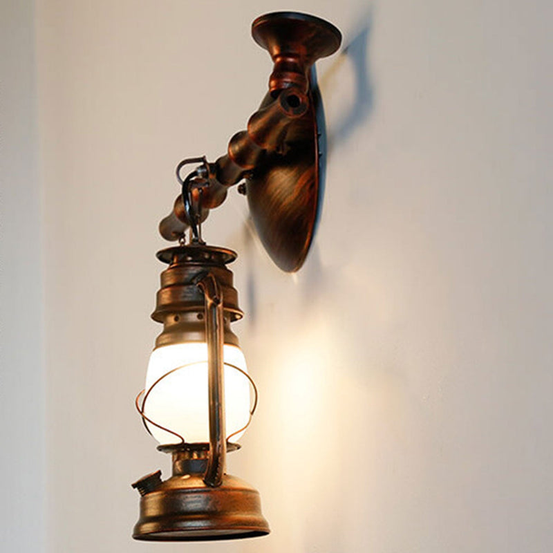 Vintage Pipe Kerosene Iron Antique Wall Sconce Lamp