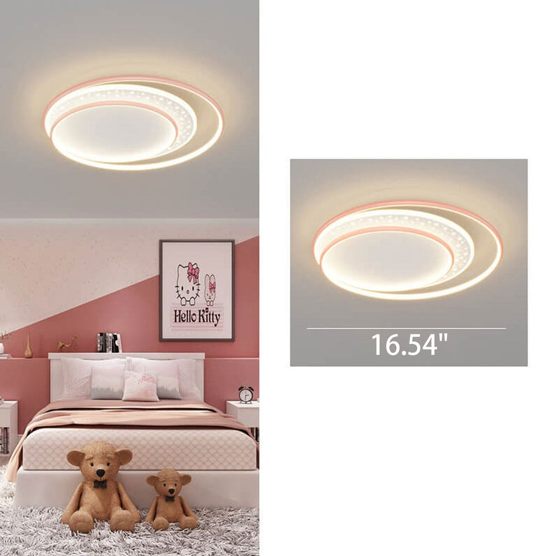 Nordic Creative Simple Circle Tangent Gypsophila Decoration Design LED Flush Mount Light