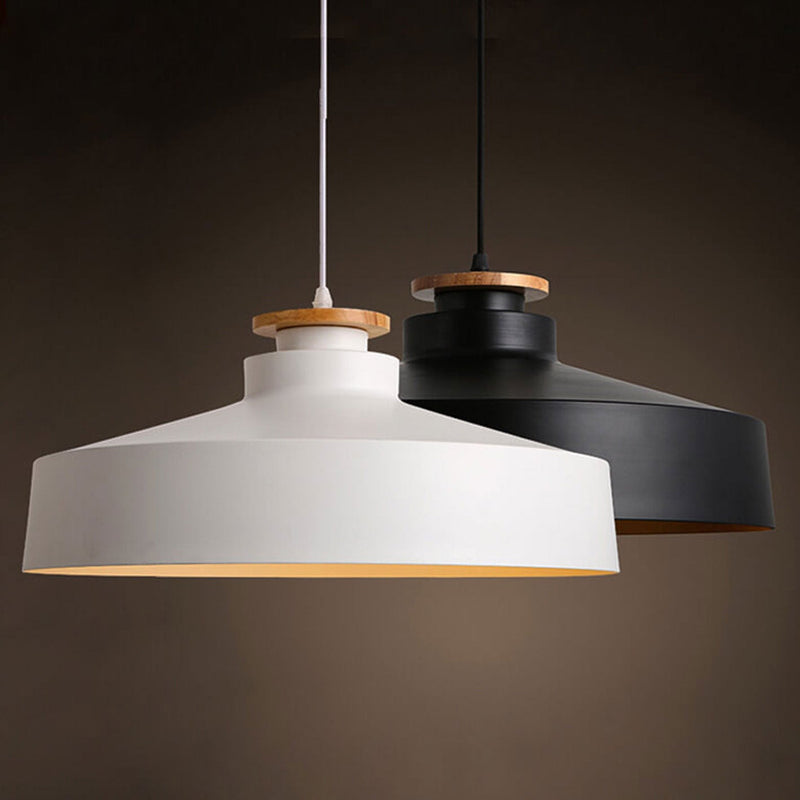 Nordic Industrial Iron Pot Lid Design 1-Light Pendant Light