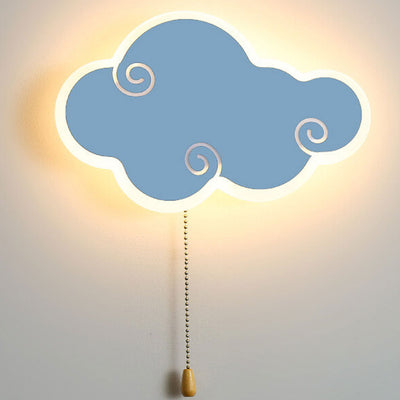 Moderne nordische einfache Wolken-Karikatur-Entwurfs-LED-Wand-Leuchter-Lampe 