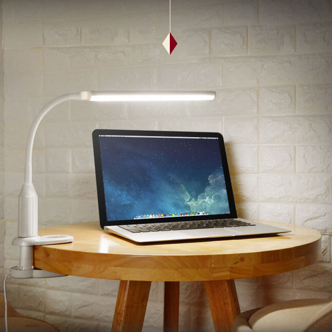 Lampe de table LED à clip réglable ABS moderne 