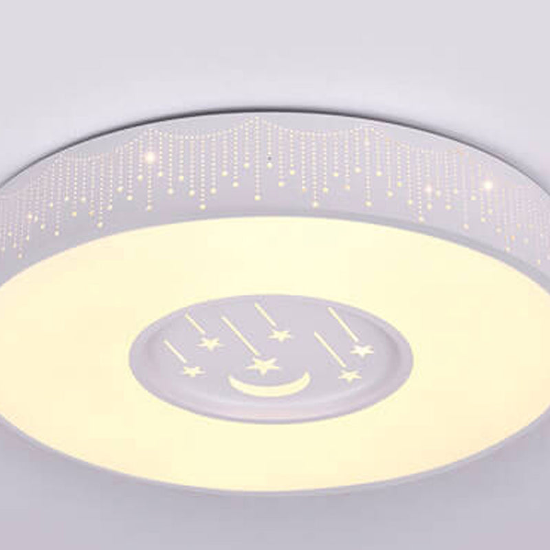 ضوء السقف الدائري LED للأطفال بتصميم حديث وبسيط مع سماء مرصعة بالنجوم 