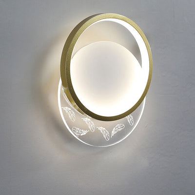 Modern Minimalist Feather Round Square Acrylic LED Wall Sconce Lamp
