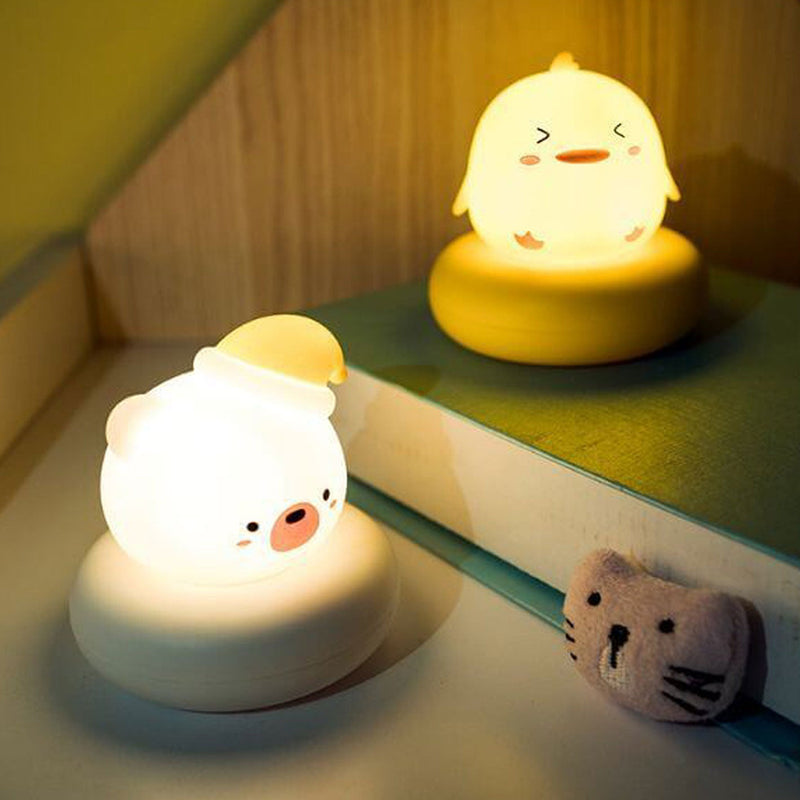 Creative Cute Animals Night Light Pat Sensing LED Table Lamp