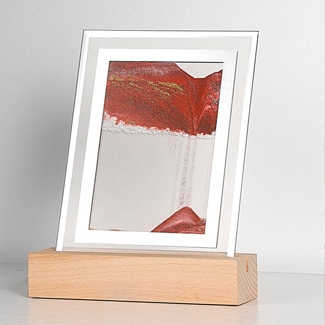 Creative Quicksand Square  LED Night Light Decorative Table Lamp