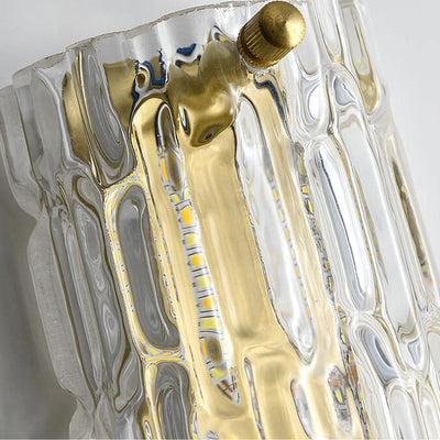 French Light Luxury Crystal Column LED Wall Sconce Lamp