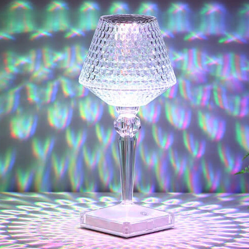 Lampe de Table créative en verre de vin en diamant acrylique, veilleuse décorative en forme de prune 