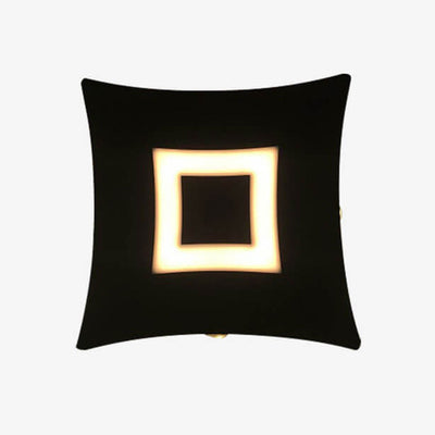 Lampe murale LED extérieure lumineuse carrée moderne et créative pour jardin 
