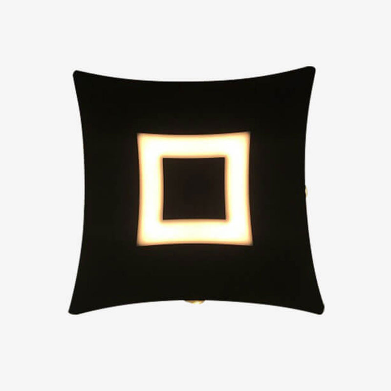 Lampe murale LED extérieure lumineuse carrée moderne et créative pour jardin 