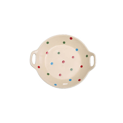 Colorful Polka Dots Hanging Ears Porcelain Salad and Dessert Plate
