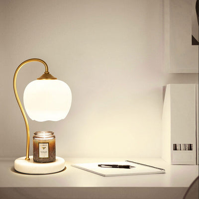 Modern Petal Marble Melting Wax 2-Light Table Lamp