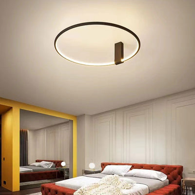 Modern Minimalist Round Aluminum LED Flush Mount Ceiling Light