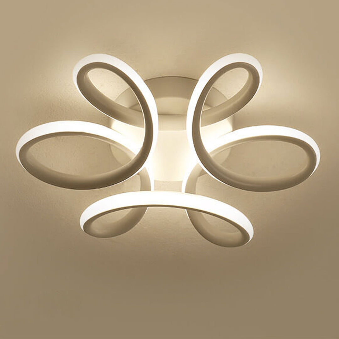 Moderne kreative geschwungene LED-Deckenleuchte in Blumenform