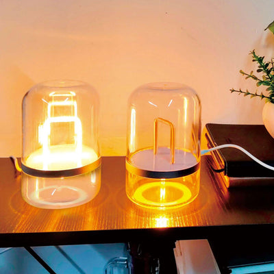 Modern Creative Clear PC Jar Induction LED Night Light Table Lamp