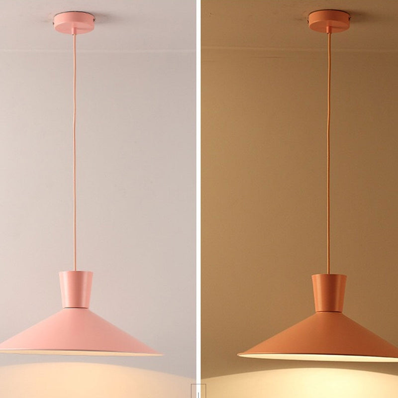 Nordic Macaron Color Solid Color Minimalist 1-Light Pendant Light