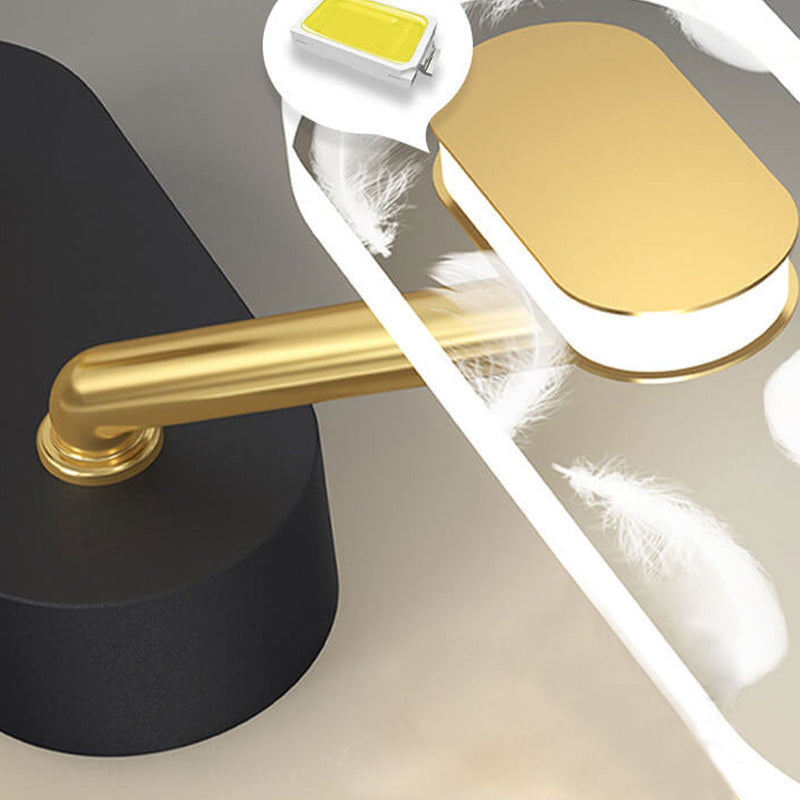 Modern Creative Acrylic Ring Black Gold LED Wall Sconce Lamp