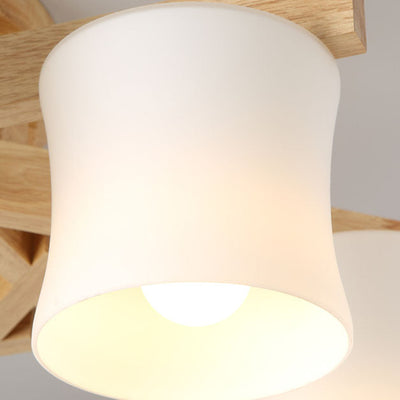 Nordic Simple Log Glass Cylinder Shade 3/5/8 Light Semi-Flush Mount Deckenleuchte