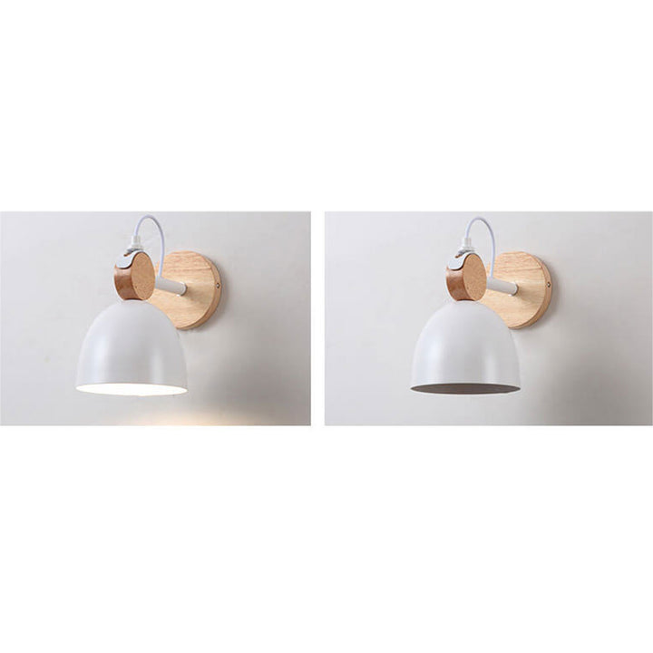 Applique murale rotative à 1 lumière Nordic Macaron Dome Log 