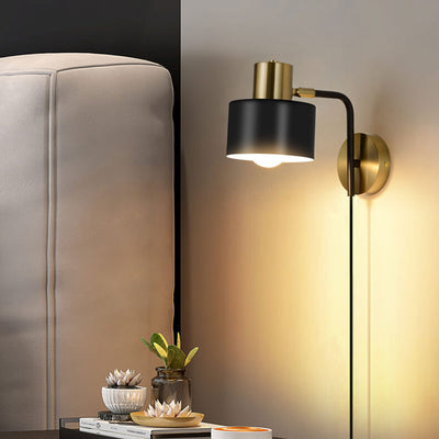 Modern Minimalist Rotatable Swing Arm Iron 1-Light Wall Sconce Lamp