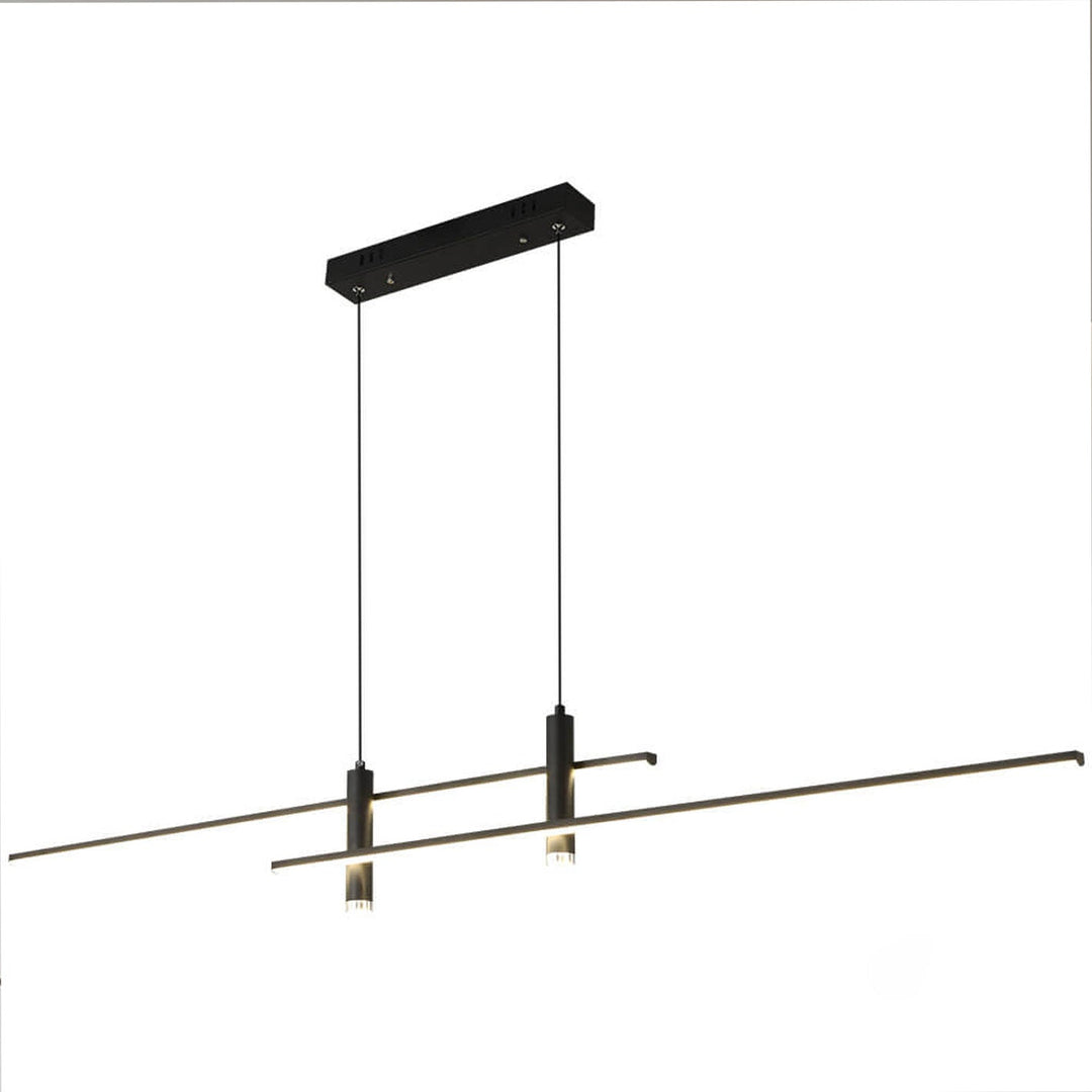 Lustre LED moderne à longue ligne avec projecteur pour îlot 