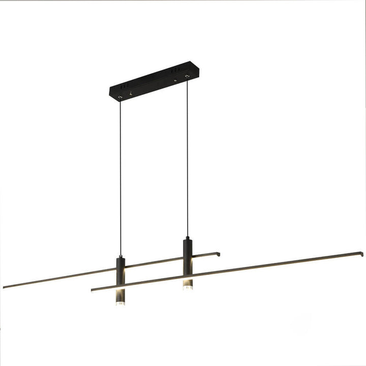 Lustre LED moderne à longue ligne avec projecteur pour îlot 