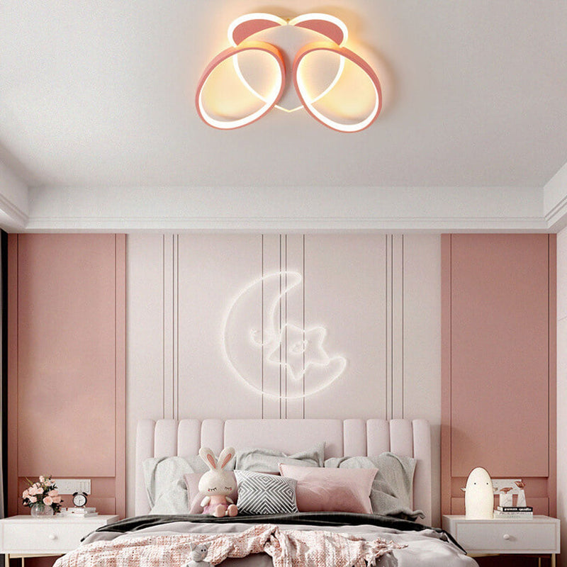 Childlike Simple Cartoon Cicada Design LED Flush Mount Light