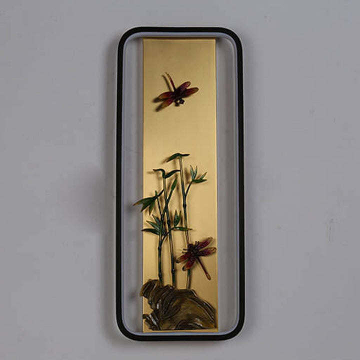 Moderne chinesische Emaille-Wandbild-Design-LED-Wandleuchte 
