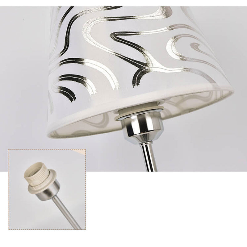 Lampe de table européenne rétro en tissu à 1 lumière 