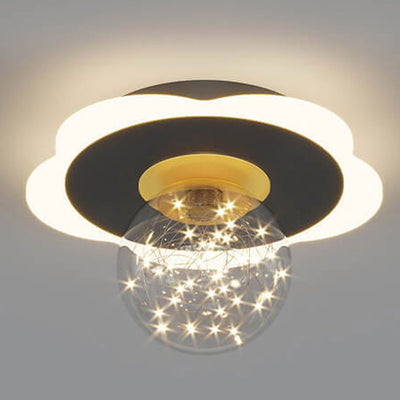 Modern Creative Triangle Flower Full Star LED Flush Mount Ceiling Light