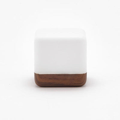 Lampe de table LED rechargeable USB avec minuterie de rotation pour cube magique moderne 