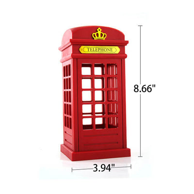 Retro Touch Creative British Phone Booth Design LED Night Light Table Lamp