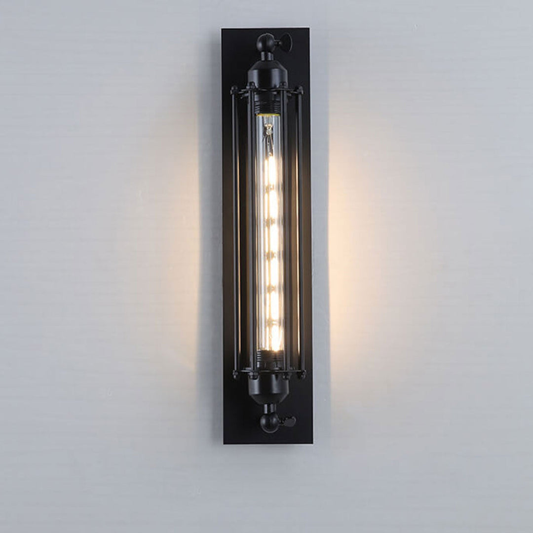 Industrielle Vintage Flöte Eisen 1-Licht Wandleuchte Lampe 