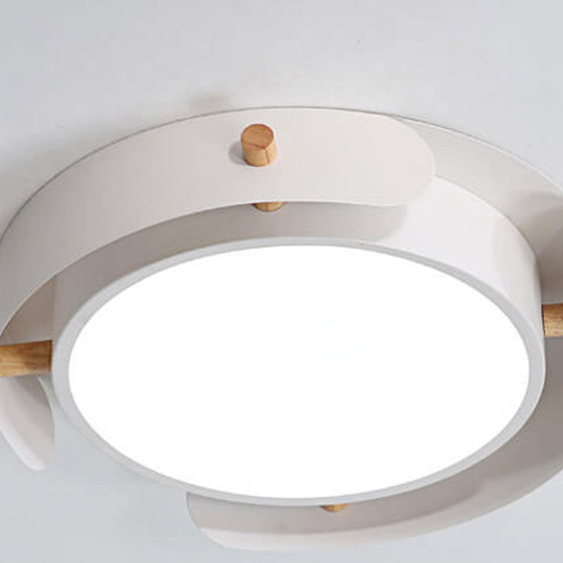 Nordic Simple Log Round LED Flush Mount Light