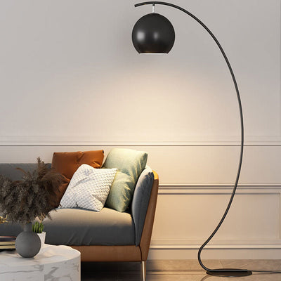 Nordic Minimalist Curved Line Dome 1-Light Standing Floor Lamp