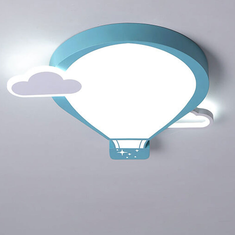 Cartoon Hot Air Balloon Kid LED Flush Mount Ceiling Light