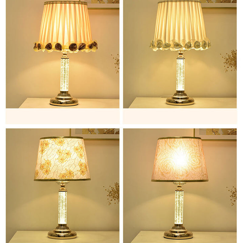 Lampe de Table 1 Lumière à Télécommande Réglable en Luminosité Cristal Européen 