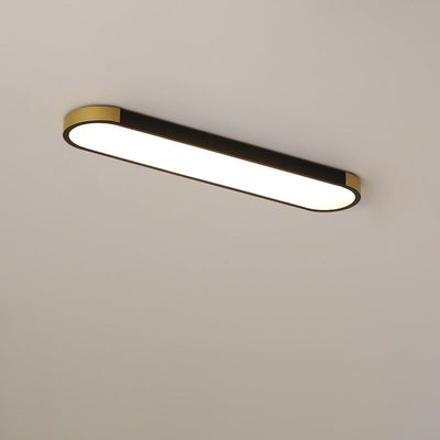 Modern Minimalist Rectangular Ring LED Flush Mount Ceiling Light