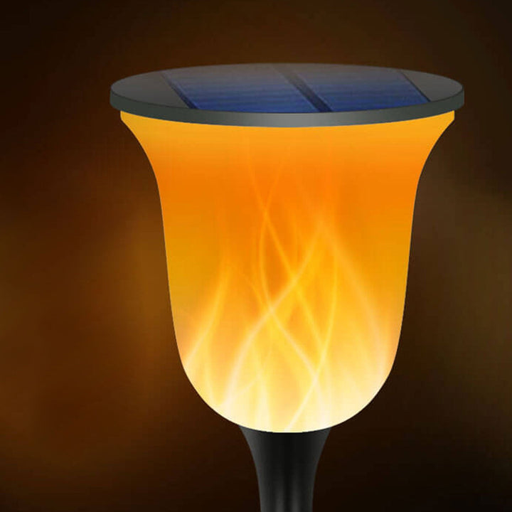 Solarbetriebene Outdoor-Flammenfackel-Licht Rasen Einsetz Boden Garten Landschaftslicht 