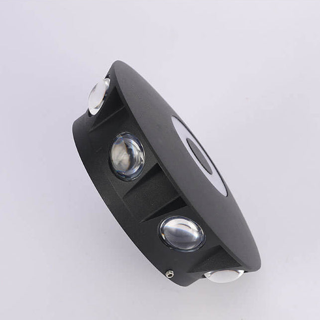 Moderne wasserdichte Scheiben-Petal-Effekt-LED-Außendekorative Wandleuchte 