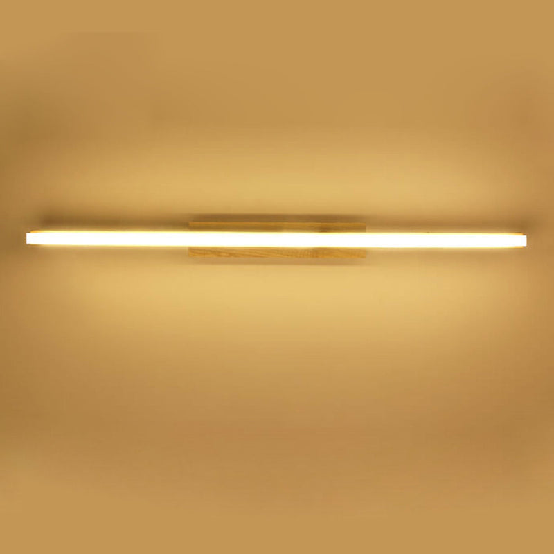 Nordic Minimalist Log Strip Vanity Light LED Wall Sconce Lamp