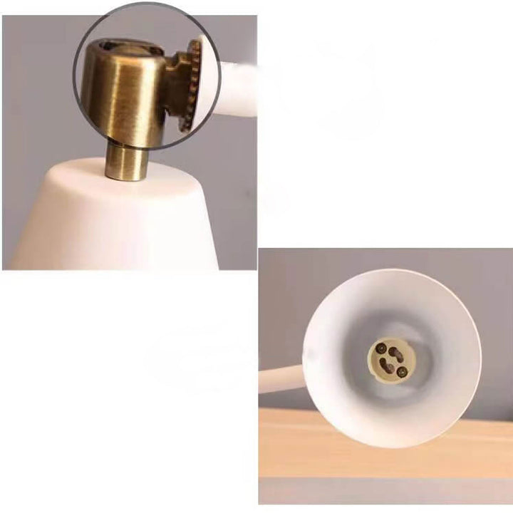 Lampe de Table à Cire Fondante à 1 Lumière avec Base en Bois de Cône Simple Nordique 
