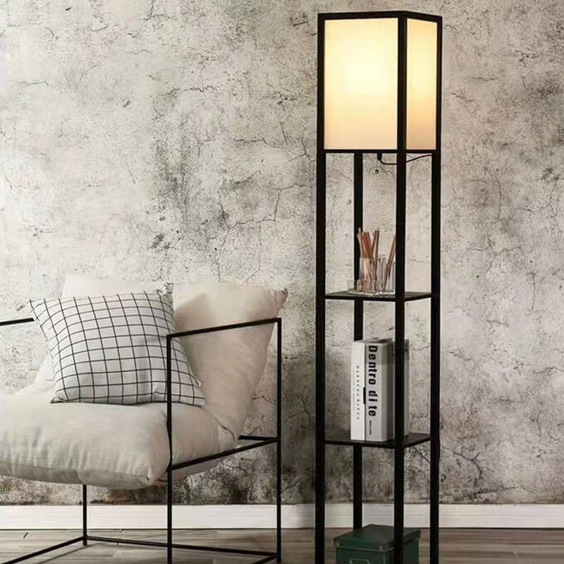 Creative Shelf  Design Fabric Lampshade 1-Light Decorative Standing Floor Lamp