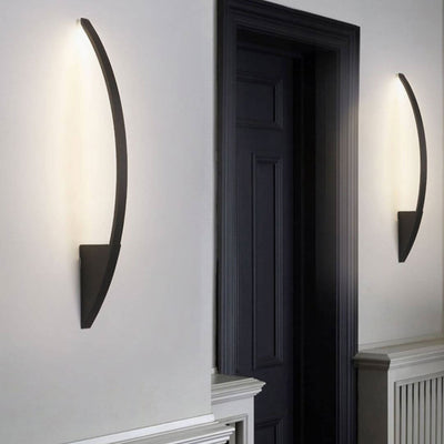 Nordic Minimalist Arc Line LED-Wandleuchte aus Eisen-Acryl 