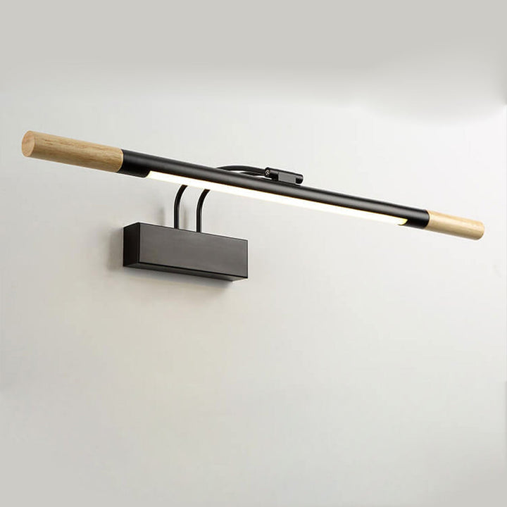 Nordic Massivholz gebogene Arm lange Schminklicht LED Wandleuchte 
