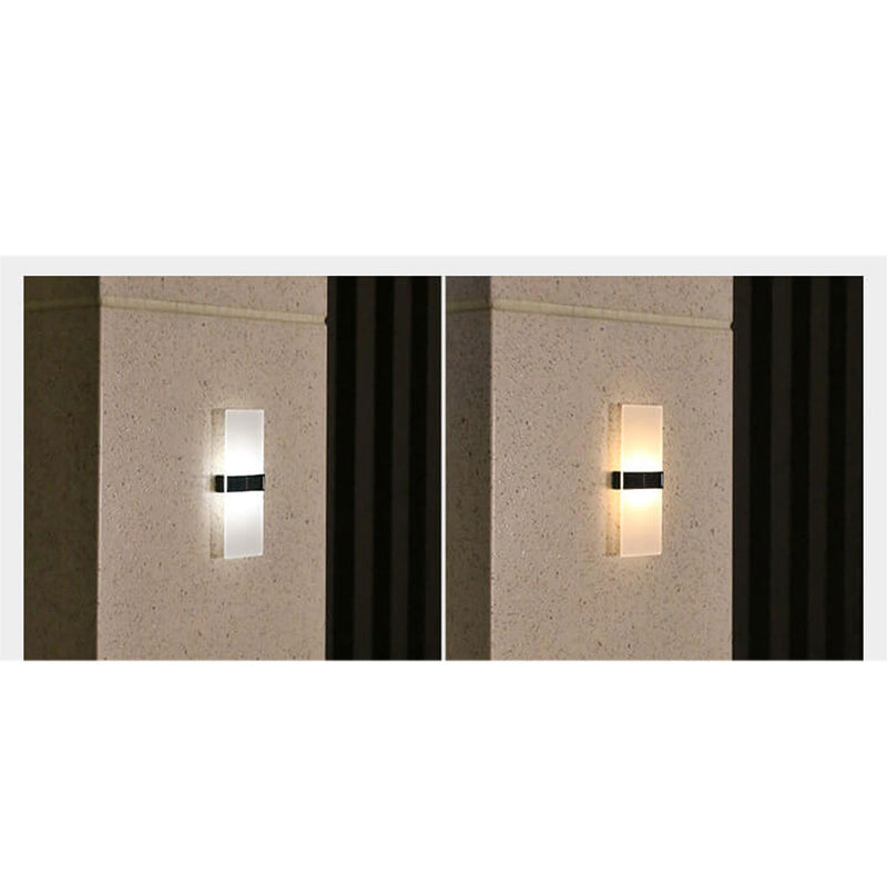 Courtyard Waterproof Acrylic LED Solar Wall Sconce Lamp Outdoor Light