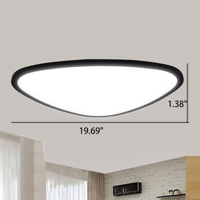 Modern Minimalist Aluminum Acrylic Round Triangle LED Flush Mount Ceiling Light