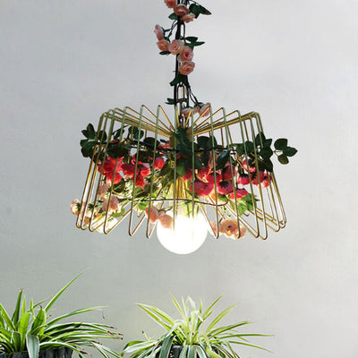 Industrial Creative Greenery Iron 1-Light Pendelleuchte 