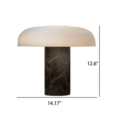 Postmodern Luxury Marble Mushroom Design LED Table Lamp